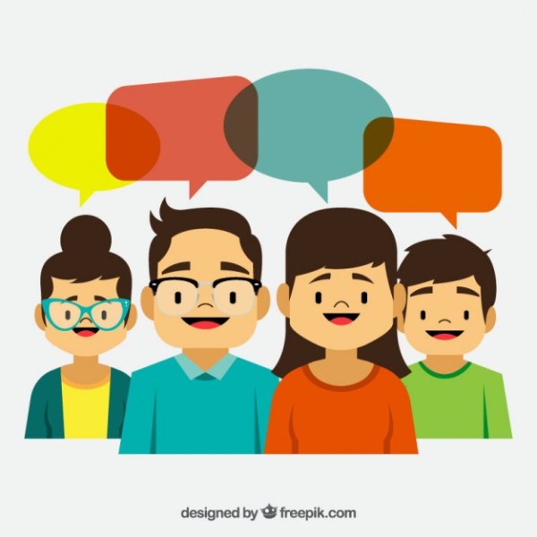 cartoon-people-with-colores-speech-bubbles_23-2147529518