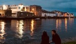 A young couple in Galway contemplate the evening