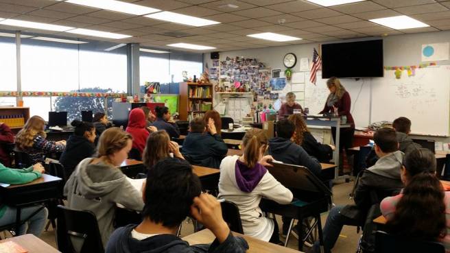 me at Marti's class.