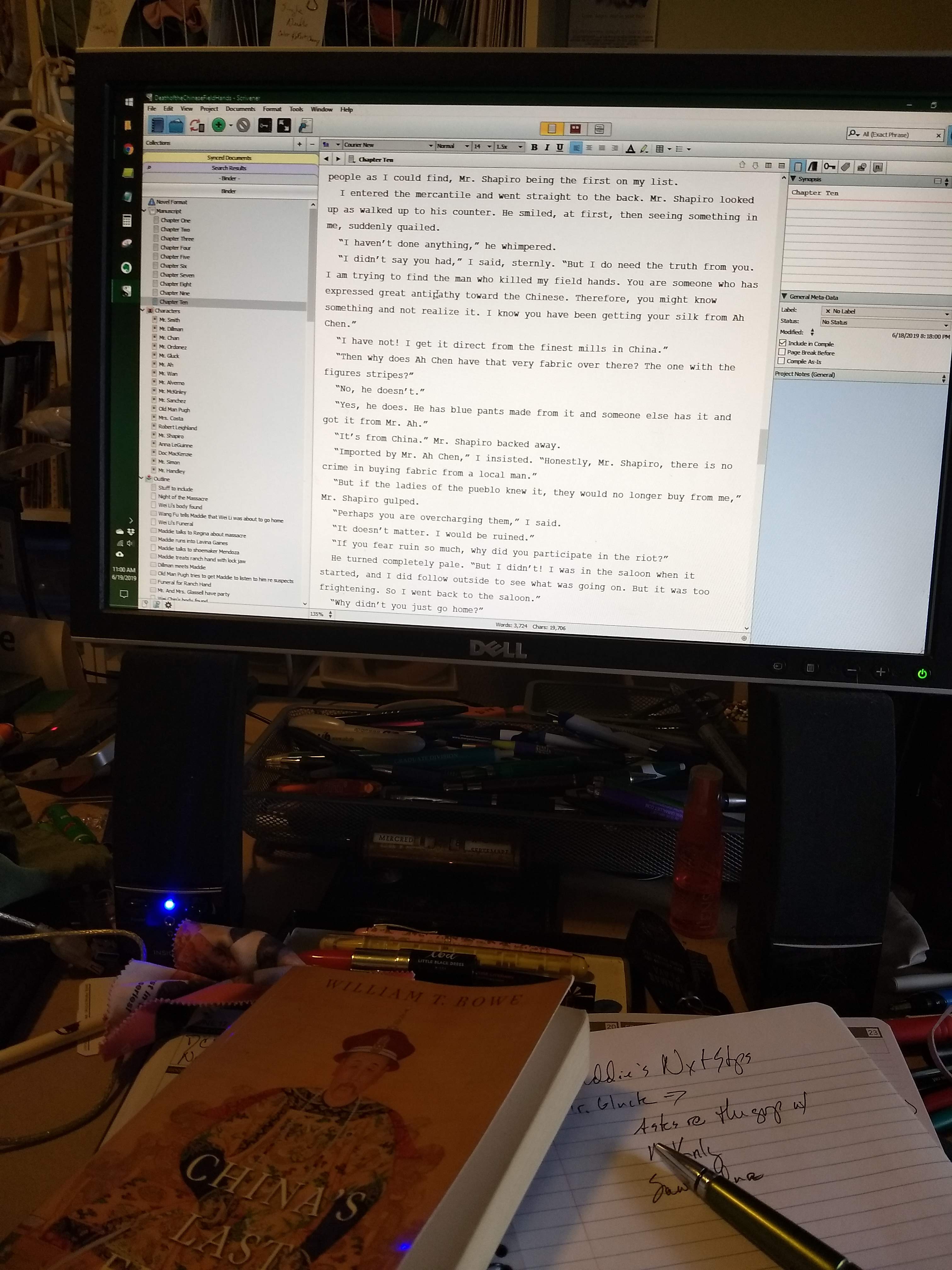 Photo of Anne Louise Bannon's desktop to illustrate why she's writing such a quick introduction.